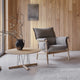 Carl Hansen E015 Embrace Lounge Chair — lifestyle, with E021 Embrace Coffee Table