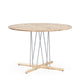 Carl Hansen E022 Embrace Outdoor Dining Table in Teak, D110cm — packshot