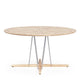 Carl Hansen E022 Embrace Outdoor Dining Table in Teak, D140cm — packshot