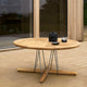 Carl Hansen E023 Embrace Outdoor Lounge Table Ø80cm in Teak Untreated — lifestyle