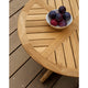 Carl Hansen E023 Embrace Outdoor Lounge Table Ø80cm in Teak Untreated — lifestyle, detail