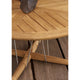 Carl Hansen E023 Embrace Outdoor Lounge Table Ø80cm in Teak Untreated — lifestyle, detail