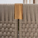 Carl Hansen Embrace Outdoor Sofa Modules in Teak, Liso Life Oat 1760 — lifestyle, detail