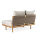 Carl Hansen E500 Embrace Outdoor Sofa Module in Teak, Liso Life Oat 1760 — packshot