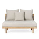 Carl Hansen E500 Embrace Outdoor Sofa Module in Teak, Liso Life Oat 1760 — packshot