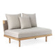 Carl Hansen E500 Embrace Outdoor Sofa Module in Teak, Liso Life Oat 1760 — packshot