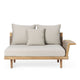 Carl Hansen E510 Embrace Outdoor Sofa Module in Teak, Liso Life Oat 1760 — packshot