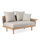 Carl Hansen E510 Embrace Outdoor Sofa Module in Teak, Liso Life Oat 1760 — packshot, detail