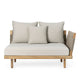 Carl Hansen E511 Embrace Outdoor Sofa Module in Teak, Liso Life Oat 1760 — packshot