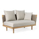 Carl Hansen E511 Embrace Outdoor Sofa Module in Teak, Liso Life Oat 1760 — packshot, detail
