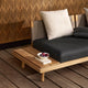 Carl Hansen Embrace Outdoor Sofa Modules in Teak — lifestyle, detail, with E520 and E510