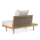 Carl Hansen E520 Embrace Outdoor Sofa Module in Teak, Liso Life Oat 1760 — packshot, detail