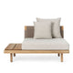 Carl Hansen E520 Embrace Outdoor Sofa Module in Teak, Liso Life Oat 1760 — packshot