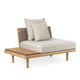 Carl Hansen E520 Embrace Outdoor Sofa Module in Teak, Liso Life Oat 1760 — packshot, detail