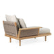 Carl Hansen E540 Embrace Outdoor Sofa Module in Teak, Liso Life Oat 1760 — packshot