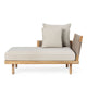 Carl Hansen E540 Embrace Outdoor Sofa Module in Teak, Liso Life Oat 1760 — packshot