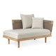 Carl Hansen E511 Embrace Outdoor Sofa Module in Teak, Liso Life Oat 1760 — packshot, detail