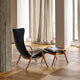 Carl Hansen FH429 Signature Chair in Oak Oil, Sif 98 — lifestyle, with FH430 Footstool