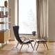 Carl Hansen FH429 Signature Chair in Oak Oil, Sif 98 — lifestyle, with FH430 Footstool and BM0253