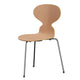 Fritz Hansen 3100 Ant Dining Chair in Beech with Chrome base — packshot