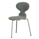 Fritz Hansen 3100 Ant Dining Chair in Oak and Fiord Mid Grey Multi with Chrome Base — packshot