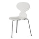 Fritz Hansen 3100 Ant Dining Chair in White with Chrome base — packshot