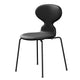 Fritz Hansen 3101 Ant Dining Chair in Black and Black Leather with Black base — packshot