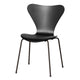 Fritz Hansen 3107 Series 7 Dining Chair in Black Shell with Brown Bronze Base — packshot