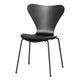Fritz Hansen 3107 Series 7 Dining Chair in Black Shell with Warm Graphite Base — packshot