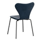 Fritz Hansen 3107 Series 7 Chair Belfast Velvet Grey Blue Black Legs — packshot, detail