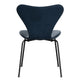 Fritz Hansen 3107 Series 7 Chair Belfast Velvet Grey Blue Black Legs — packshot, detail