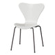 Fritz Hansen 3107 Series 7 Dining Chair in White Shell with Warm Graphite Base — packshot