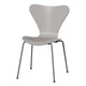 Fritz Hansen 3107 Series 7 Dining Chair in Nine Grey Shell with Silver Grey Base — packshot