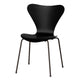 Fritz Hansen 3107 Series 7 Dining Chair in Black Shell with Brown Bronze Base — packshot