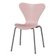 Fritz Hansen 3107 Series 7 Dining Chair in Pale Rose Shell with Warm Graphite Base — packshot