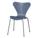 Fritz Hansen 3107 Series 7 Dining Chair in Dusk Blue Shell with Silver Grey Base — packshot