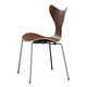  Fritz Hansen 3108 Lily Dining Chair in Walnut with Chrome Base — packshot, detail