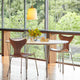 Fritz Hansen 3108 Lily Dining Chair in Walnut with Chrome Base — lifestyle