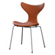 Fritz Hansen 3108 Lily Dining Chair Upholstered in Essential Leather Walnut — packshot