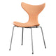 Fritz Hansen 3108 Lily Dining Chair Upholstered in Natural Leather — packshot