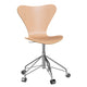 Fritz Hansen 3117 Series 7 Swivel Office Chair in Beech veneer with chrome base — packshot