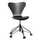 Fritz Hansen 3117 Series 7 Swivel Office Chair in Black coloured ash with black base — packshot