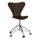 Fritz Hansen 3117 Series 7 Swivel Office Chair in Dark Stained Oak veneer with chrome base — packshot