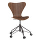 Fritz Hansen 3117 Series 7 Swivel Office Chair in Walnut veneer with Warm Graphite base — packshot
