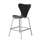 Fritz Hansen 3187 Series 7 Counter Stool in Coloured Ash Black with Chrome Base — packshot