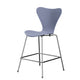 Fritz Hansen 3187 Series 7 Counter Stool in Coloured Ash Lavender Blue with Chrome Base — packshot