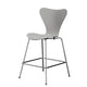 Fritz Hansen 3187 Series 7 Counter Stool in Coloured Ash Nine Grey with Chrome Base — packshot