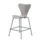 Fritz Hansen 3187 Series 7 Counter Stool in Coloured Ash Nine Grey with Silver Grey Base — packshot