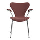 Fritz Hansen 3207 Series 7 Dining Armchair Upholstered in Technicolour Plum — packshot, front view