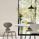 Fritz Hansen Moon Eye Vase Set — lifestyle, dining room with Ellipse table and Ant chairs
